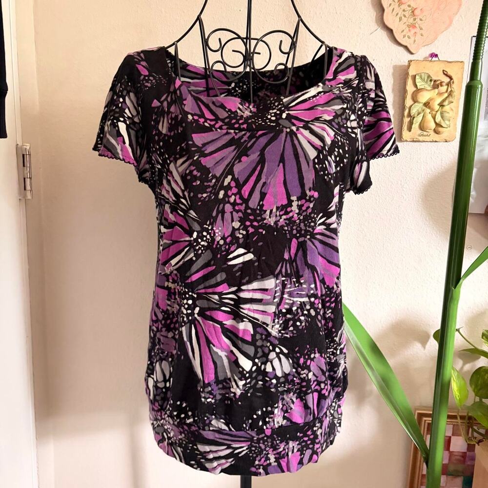Elle Butterfly Print Y2K Top S